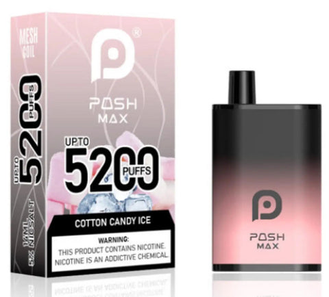 Posh Max 5200 Disposable Vape - Cotton Candy Ice 