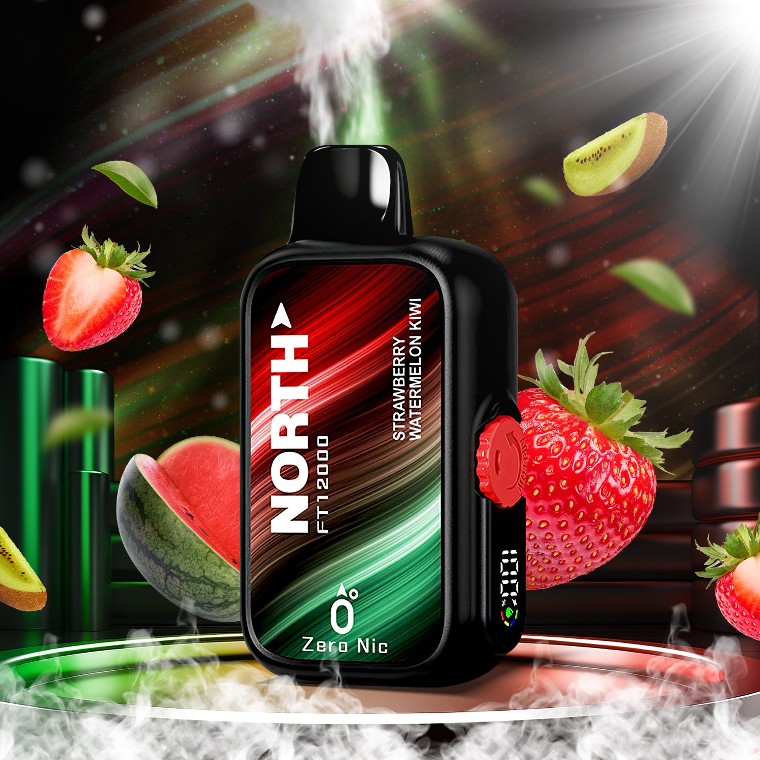 North FT12000 0% - Strawberry Watermelon Kiwi 