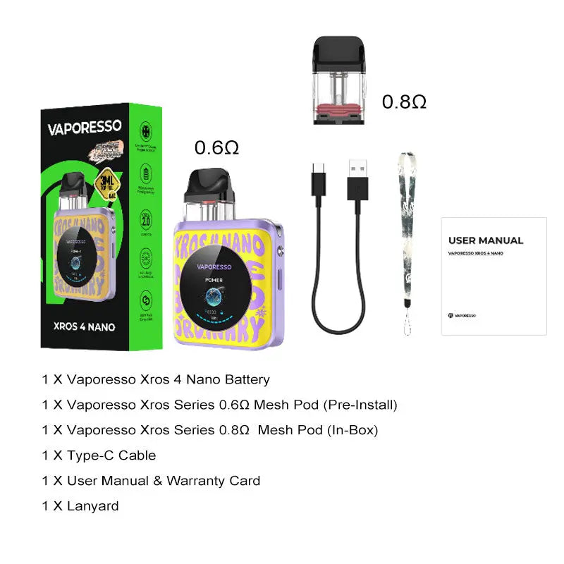 Vaporesso XROS 4 Nano 1350mAh Pod System Starter Kit Vaporesso