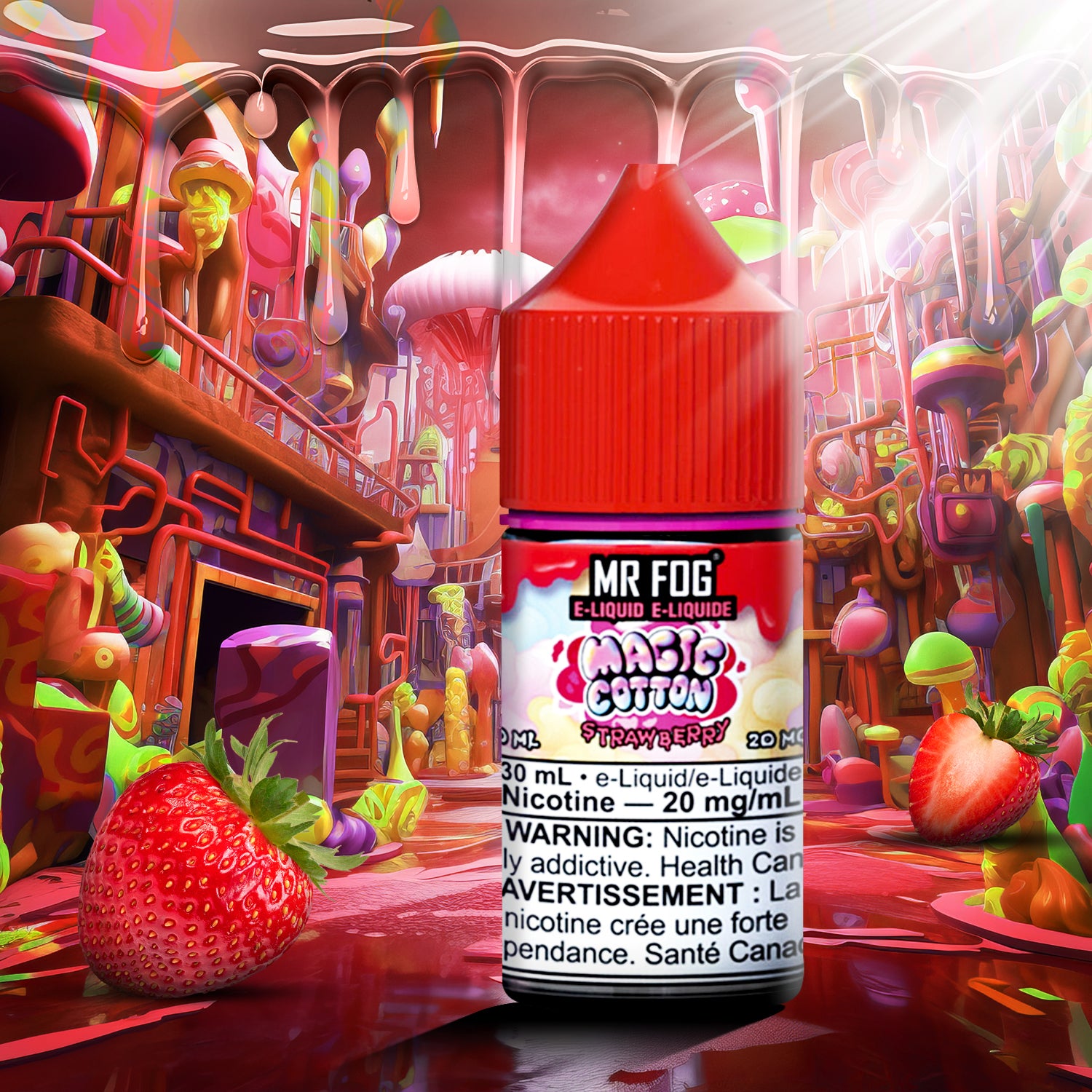MR FOG E-LIQUID MAGIC COTTON 100ML - Strawberry 